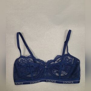 LOUNGE Blossom Balcony Bra in navy 32C